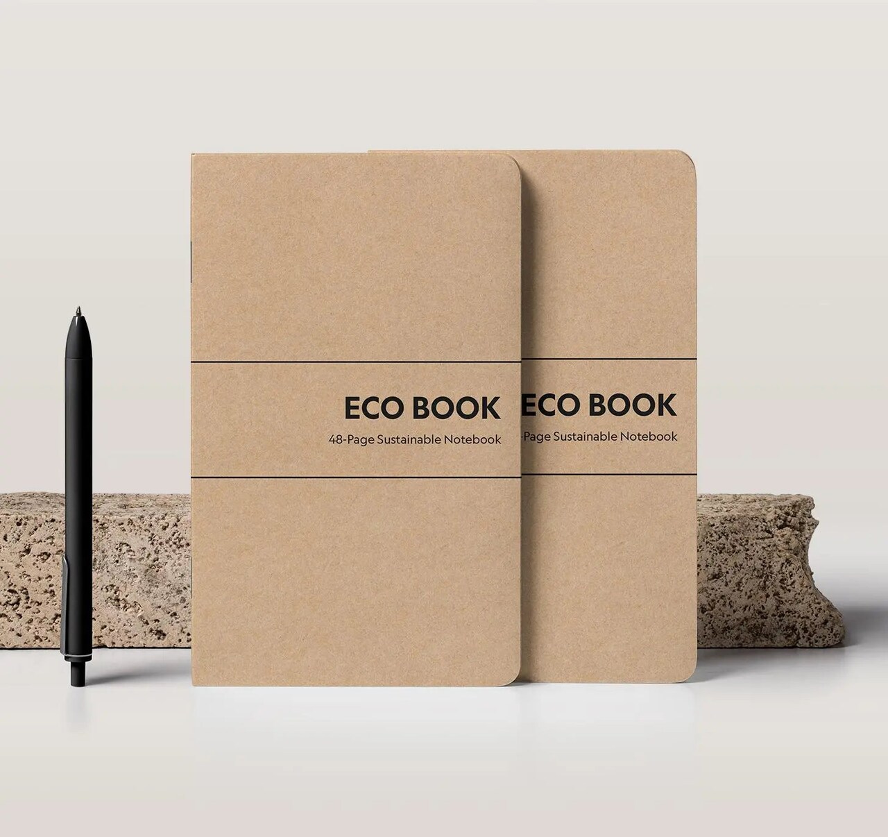 Eco Books Mini Notebooks – 48-Page Graph Paper | Pocket Sized Field Note Books Made With Recycled Paper | 3.5 x 5.5 In